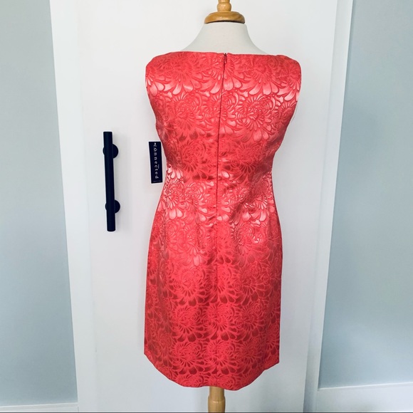 NWT Connected Pink Floral Sleeveless Shift Dress with Chest Cut Off Size 8P - Picture 5 of 7